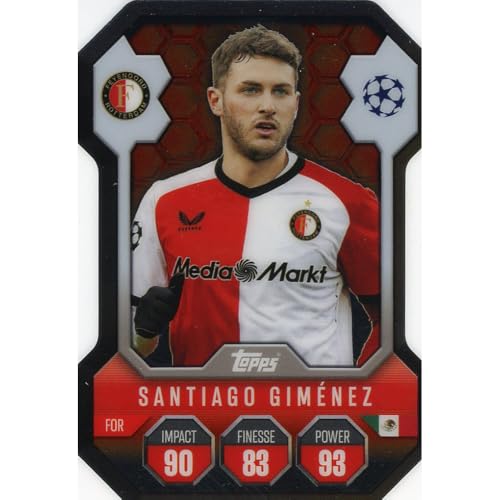 Match Attax Champions League 2024/2025 - Trading Cards Fußballkarten Einzel Sammelkarten (SH13 - Santiago Gimenez - Chrome Shield) von collect-it.de MY HOME OF CARDS + TOYS