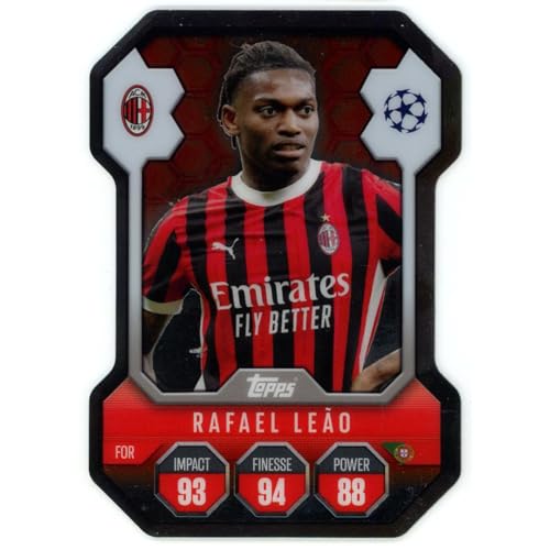 Match Attax Champions League 2024/2025 - Trading Cards Fußballkarten Einzel Sammelkarten (SH16 - Rafael Leao - Chrome Shield) von collect-it.de MY HOME OF CARDS + TOYS