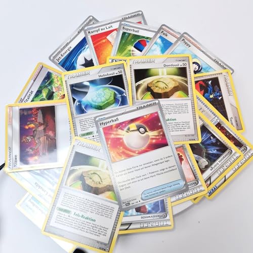 Pokemon 20 Verschiedene Trainerkarten - Karten-Bundle - Deutsch + 40 Exklusive Collect-it.de Hüllen von collect-it.de MY HOME OF CARDS + TOYS
