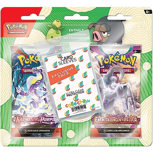 Pokemon Back to School Blister - Ferkuli Blister - Deutsch + 100 Exklusive Collect-it.de Hüllen von collect-it.de MY HOME OF CARDS + TOYS