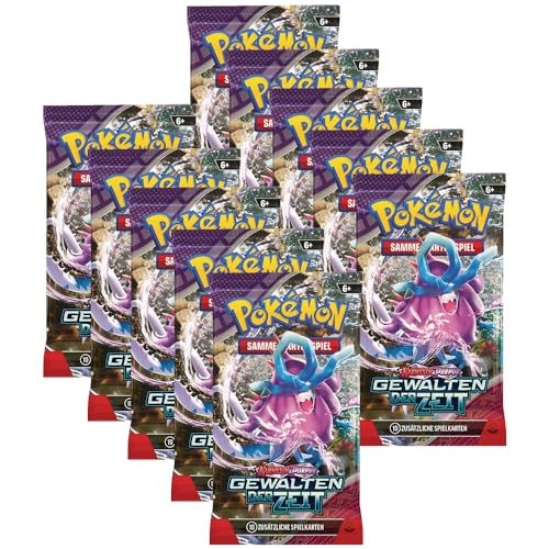 Pokemon KP05 Gewalten der Zeit - 10 Booster - Deutsch + 40 Exklusive Collect-it.de Hüllen von collect-it.de MY HOME OF CARDS + TOYS