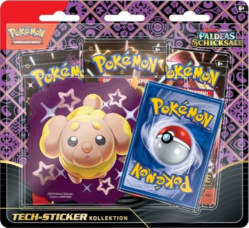 Pokemon Paldeas Schicksale - Tech-Sticker-Kollektion - Box 1 - Deutsch + 40 Exklusive Collect-it.de Hüllen von collect-it.de MY HOME OF CARDS + TOYS