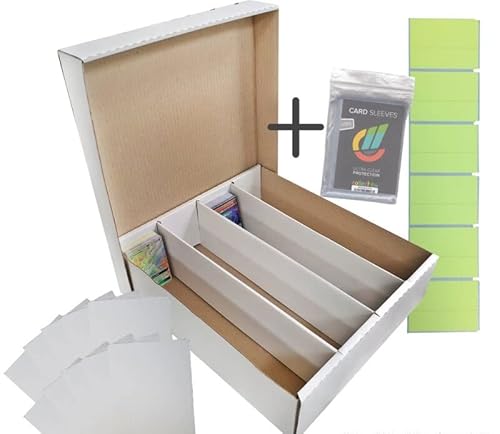 Riesen Deck-Box - Aufbewahrung (weiß) für 4000 Karten + 10 Kartentrenner (kompatibel mit Magic/Pokemon/YuGiOh Karten) + Collect-it Hüllen von collect-it.de MY HOME OF CARDS + TOYS