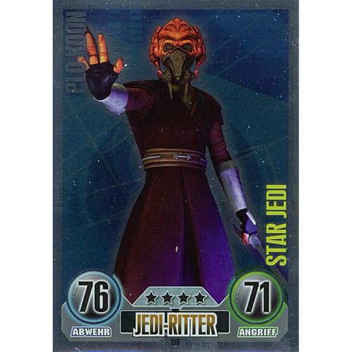 Topps Force Attax Star Wars - Serie 1 Trading Cards Sammel Karten (156 - PLO KOON - Jedi-Ritter - Star-Karte) von collect-it.de MY HOME OF CARDS + TOYS