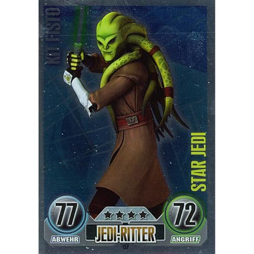 Topps Force Attax Star Wars - Serie 1 Trading Cards Sammel Karten (157 - KIT FISTO - Jedi-Ritter - Star-Karte) von collect-it.de MY HOME OF CARDS + TOYS