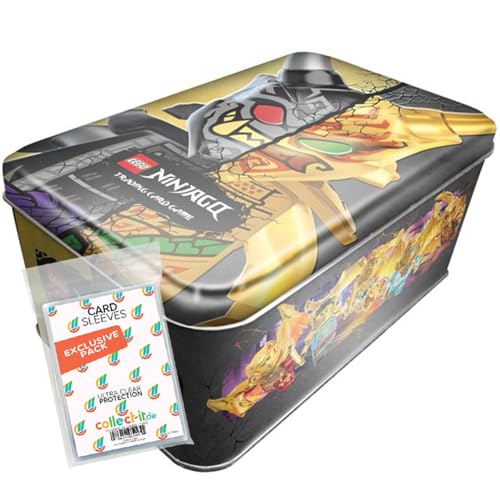 Bundle mit Blue Ocean Lego Ninjago Serie 8 Trading Cards - 1 Tin Box + Exklusive Collect-it Hüllen von collect-it.de MY HOME OF CARDS + TOYS