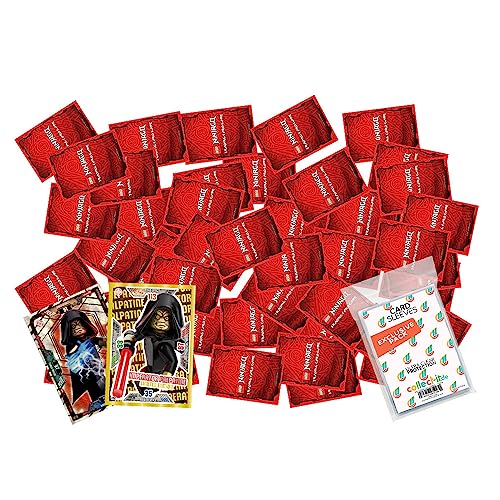 Bundle mit Blue Ocean Lego Ninjago Serie 8 Trading Cards - 50 Verschiedene, zufällige Karten + 2 Limitierte Star Wars Karten + Exklusive Collect-it Hüllen von collect-it.de MY HOME OF CARDS + TOYS
