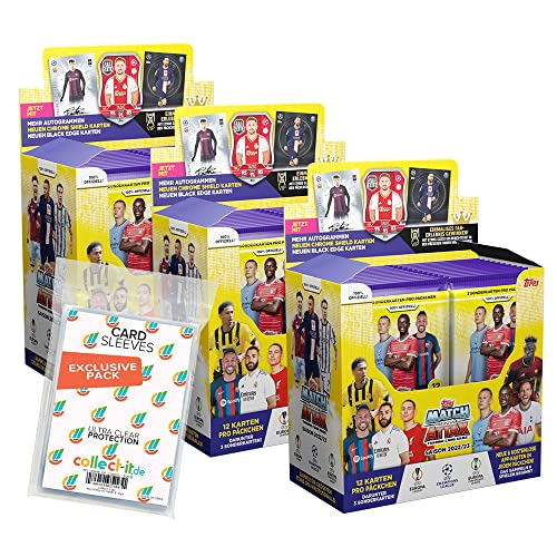 collect-it.de MY HOME OF CARDS + TOYS Exklusive Aufbewahrungshüllen im Bundle mit Champions League 2022/23 - Trading Cards - 3 Display (72 Booster) von collect-it.de MY HOME OF CARDS + TOYS