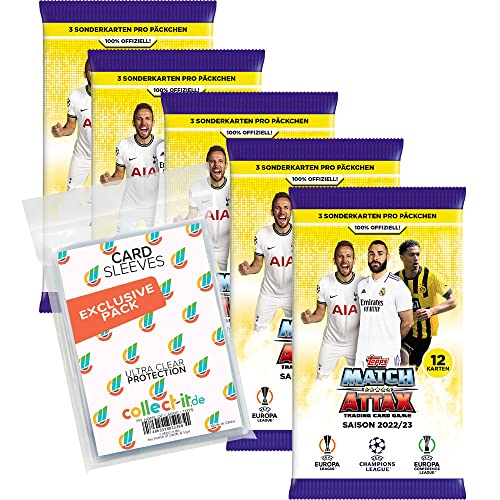 collect-it.de MY HOME OF CARDS + TOYS Exklusive Aufbewahrungshüllen im Bundle mit Champions League 2022/23 - Trading Cards - 5 Booster von collect-it.de MY HOME OF CARDS + TOYS