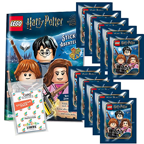 collect-it.de MY HOME OF CARDS + TOYS Exklusive Aufbewahrungshüllen im Bundle mit Lego Harry Potter - Reise in die Zauberwelt - Sammelsticker - 1 Sammelalbum + 10 Tüten von collect-it.de MY HOME OF CARDS + TOYS