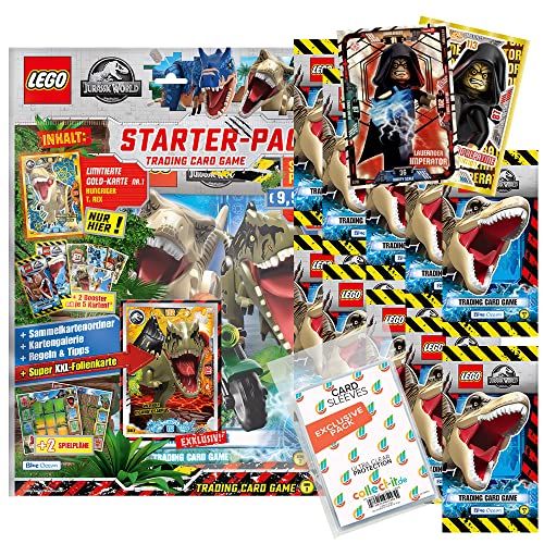 collect-it.de MY HOME OF CARDS + TOYS Exklusive Aufbewahrungshüllen im Bundle mit Lego Jurassic World - Serie 2-1 Starter + 10 Booster + 2 Limitierte Star Wars Karten von collect-it.de MY HOME OF CARDS + TOYS