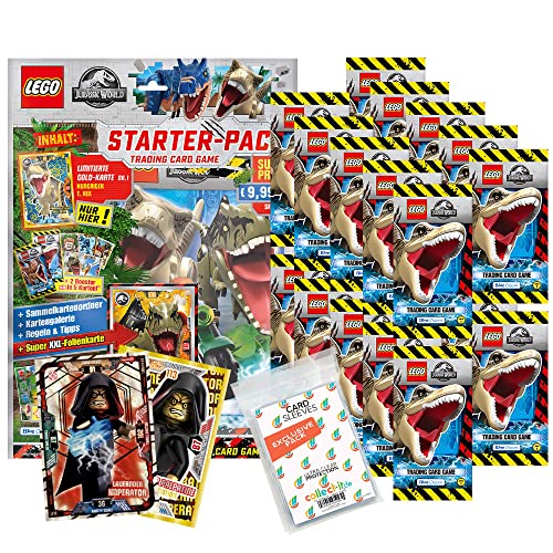 collect-it.de MY HOME OF CARDS + TOYS Exklusive Aufbewahrungshüllen im Bundle mit Lego Jurassic World - Serie 2-1 Starter + 20 Booster + 2 Limitierte Star Wars Karten von collect-it.de MY HOME OF CARDS + TOYS