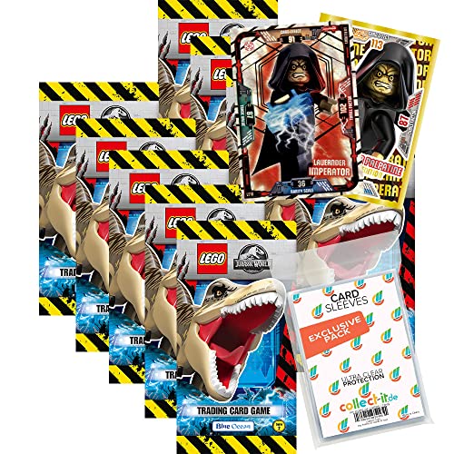 collect-it.de MY HOME OF CARDS + TOYS Exklusive Aufbewahrungshüllen im Bundle mit Lego Jurassic World - Serie 2-10 Booster + 2 Limitierte Star Wars Karten von collect-it.de MY HOME OF CARDS + TOYS