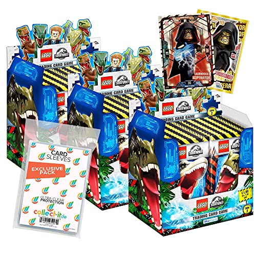 collect-it.de MY HOME OF CARDS + TOYS Exklusive Aufbewahrungshüllen im Bundle mit Lego Jurassic World - Serie 2-3 Display (150 Booster) + 2 Limitierte Star Wars Karten von collect-it.de MY HOME OF CARDS + TOYS
