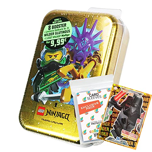 collect-it.de MY HOME OF CARDS + TOYS Exklusive Aufbewahrungshüllen im Bundle mit Lego Ninjago - Serie 7 Next Level Trading Cards - 1 Midi Tin (Gold) + 1 Limitierte Karten der Star Wars Serie 2 von collect-it.de MY HOME OF CARDS + TOYS