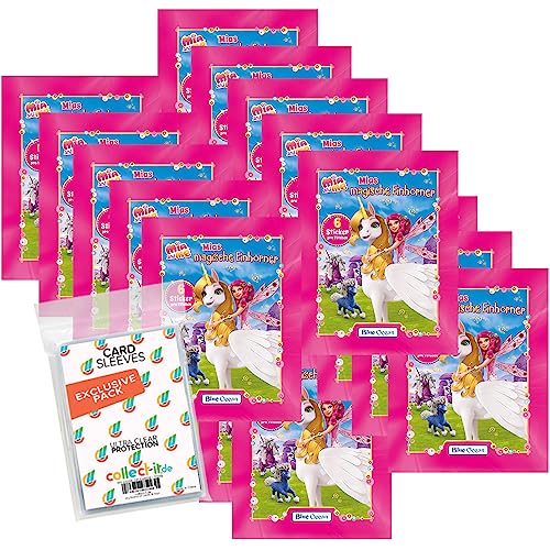 collect-it.de MY HOME OF CARDS + TOYS Exklusive Aufbewahrungshüllen im Bundle mit Mia and Me - Serie 8 - Mias Magische Einhörner - Sammelsticker - 20 Tüten von collect-it.de MY HOME OF CARDS + TOYS