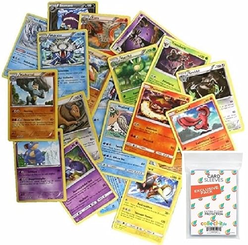 collect-it.de MY HOME OF CARDS + TOYS Exklusive Aufbewahrungshüllen im Bundle mit Pokemon 60 gemischte Karten + 1 V Holo Karte Garantiert - Deutsch von collect-it.de MY HOME OF CARDS + TOYS