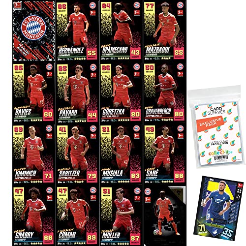 collect-it.de MY HOME OF CARDS + TOYS Exklusive Aufbewahrungshüllen im Bundle mit Topps Match Attax - 2022/23 - Mannschaftspaket - FC Bayern München + 1 seltene Nationalspieler Karte von collect-it.de MY HOME OF CARDS + TOYS