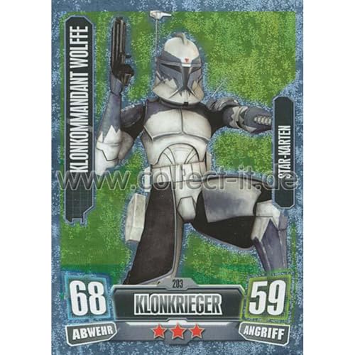 collect-it.de MY HOME OF CARDS + TOYS FA2-203 - KLONKOMMANDANT WOLFFE - Klonkrieger - Die Republik - Star-Karte - Serie 2 (2011) von collect-it.de MY HOME OF CARDS + TOYS