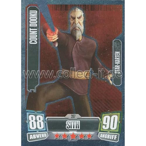 collect-it.de MY HOME OF CARDS + TOYS FA2-207 - Count DOOKU - Sith - Separatist - Star-Karte - Serie 2 (2011) von collect-it.de MY HOME OF CARDS + TOYS