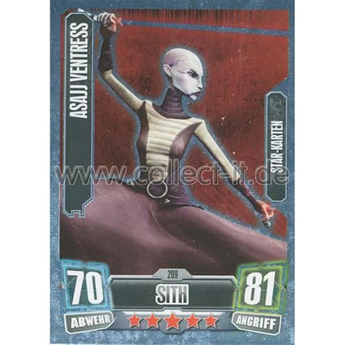 collect-it.de MY HOME OF CARDS + TOYS FA2-209 - ASAJJ VENTRESS - Sith - Separatist - Star-Karte - Serie 2 (2011) von collect-it.de MY HOME OF CARDS + TOYS
