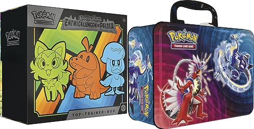 collect-it.de MY HOME OF CARDS + TOYS Pokemon - KP02 Entwicklungen in Paldea - Top Trainer Box - Karmesin & Purpur 2 & Pokemon Back to School Collectors Sammelkoffer von collect-it.de MY HOME OF CARDS + TOYS
