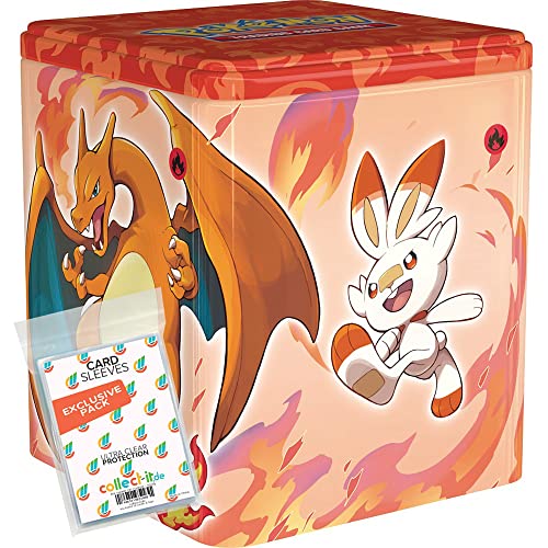 collect-it.de MY HOME OF CARDS + TOYS Tin Boxen im Bundle mit Exklusiven Sleeves (TIN Herbst 2022 - Glurak/Feuer TIN) von collect-it.de MY HOME OF CARDS + TOYS