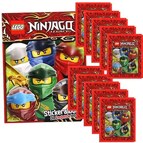 collect-it Lego Ninjago - Legacy Serie 2 - Sammelsticker - Bundel mit 1 Album + 10 Tüten + 40 Hüllen Sleeves von collect-it