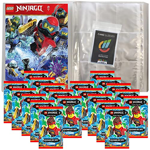 collect-it Lego Ninjago - Serie 7 Trading Cards - Bundel mit 1 Leere Sammelmappe + 20 Booster und 40 Hüllen Sleeves von collect-it