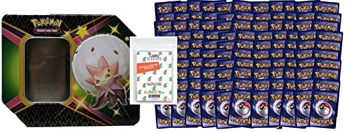 collect-it Tin Box (LEER) + 100 gemischte Pokemonkarten + 100 original Sleeves/Hüllen von collect-it