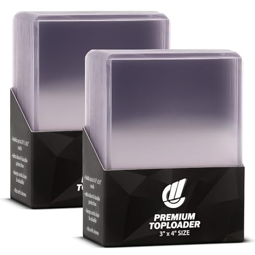 collectXP - Toploader 3" x 4" - Premium Schutzhüllen für alle TCG & Sammelkarten, Dicke Sammelkartenhüllen, Transparente Kartenschutzhüllen (kompatibel mit Magic, Pokemon, Yu-Gi-Oh! & co.) (50) von collectXP