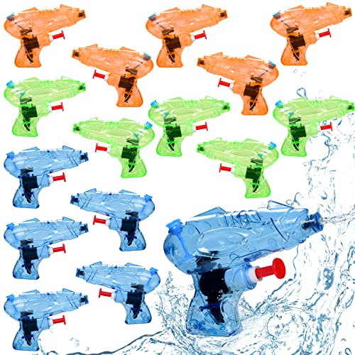 Colmanda 16 Stück Kleine Wasserpistolen Spielzeuge, Spritzpistole Wasser Set Mehrfarbig, Water Blaster Spielzeug, Wasserpistole Kinder für Sommer Garten Pool Strand Party Mitgebsel (Stil-B) von colmanda