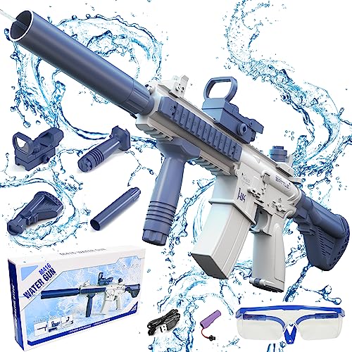 Colmanda Wassergewehr Spielzeug, Wasserpistole mit Großer Reichweite, Wassergewehr Spielzeug für Kinder Erwachsen mit Schutzbrille, Sommer Pool Party Spielzeug für Mädchen Junge von colmanda