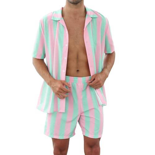 Herren-Kostüme für Erwachsene, Cosplay, Hawaii-Hemd, Herren-Shorts, Strand, gestreift, Urlaubs-Outfits Herren-Kostüme für Erwachsene, Cosplay, Hawaii-Hemd, Herren-Shorts, Strand, gestreift, Urlaubs-Outfits von color cosplayer