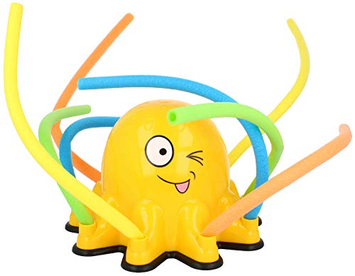 COM-FOUR® Wassersprinkler für Kinder - Oktopus Sprinkler für großen Wasserspaß im Garten - bunter Rasensprenger [Farbauswahl variiert] (01 Stück - Oktopus) von com-four