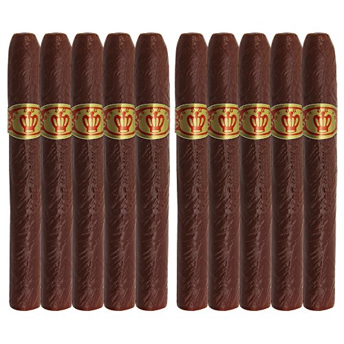 com-four® 10x unechte Riesen-Zigarre für das Mafia-Gangster Al Capone Kostüm, Zigarren-Attrappe für Karneval und Fasching, 12cm (10 Stück - Zigarre) von com-four