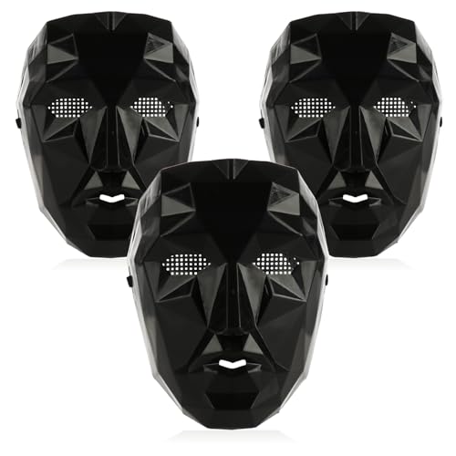 com-four® 3x Masken in Einheitsgröße - Kostüm Zubehör für Karneval, Halloween oder Fasching für für Erwachsene - Masken für Herren & Damen (3 Stück - Führer) von com-four