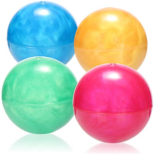 com-four® 4X Flummi-Ball mit bewegendem Glitzerschleim, Springball mit Jupiter-Optik, Spielzeug für Fantasie- und Weltraumfans [Auswahl variiert] von com-four