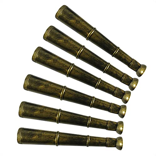 com-four® 6X Piraten-Fernrohr - Zubehör für Piratenkostüm - Seeräuberverkleidung Accessoires - für Karneval, Motto-Partys und Kostüm-Veranstaltungen - Fernglas, Kunststoff Sehrohr von com-four