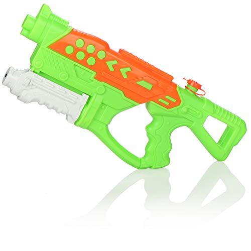 com-four® Wasserpistole mit Pumpe - Wassergewehr mit 850 ml Fassungsvermögen und 8 m Reichweite - Wasser-Spielzeug für Kinder (groß - grün) von com-four
