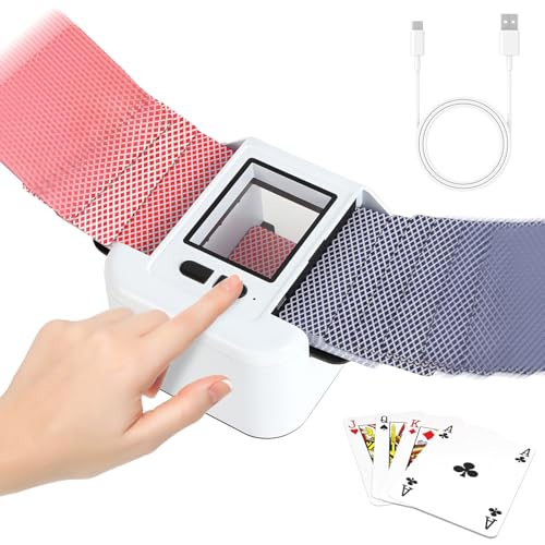 Automatischer Kartenmischer, Kartenmischer mit wiederaufladbarem 2000-mAh-Akku für Kartenspiele, Texas Hold'em, Poker, Heimkartenspiele, Blackjack (B) von comeder