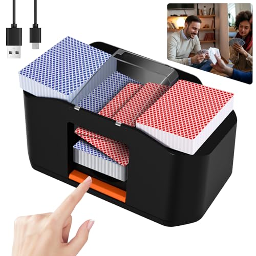 Automatischer Kartenmischer, Kartenmischer mit wiederaufladbarem 2000-mAh-Akku für Kartenspiele, Texas Hold'em, Poker, Heimkartenspiele, Blackjack Automatischer Kartenmischer, Kartenmischer mit wiederaufladbarem 2000-mAh-Akku für Kartenspiele, Texas Hold'em, Poker, Heimkartenspiele, Blackjack von comeder