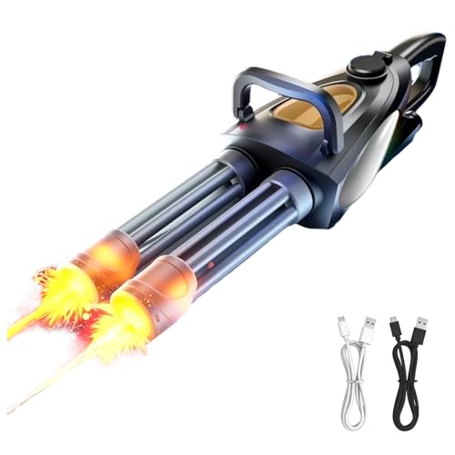 Wasserpistole Elektrisch,Wasserpistole Kinder Erwachsene,Wasserspritzpistole Double Barrel mit bunten Lichtern,8M Reichweite,400ML Kapazität,Sommer Spielzeug (Schwarz, Standard) von comeenm