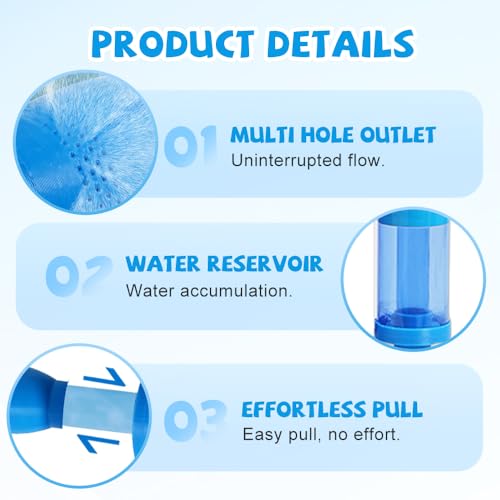 Wasserpistole Kinder, 2025 Neu Firework Style Water Spray Toy, Kreative Auszieh Wasserspritzpistole Feuerwerk Wasserspritzer Romantisches Wasserspielzeug für Outdoor Schwimmbad Strandparty (4PC) von comepew