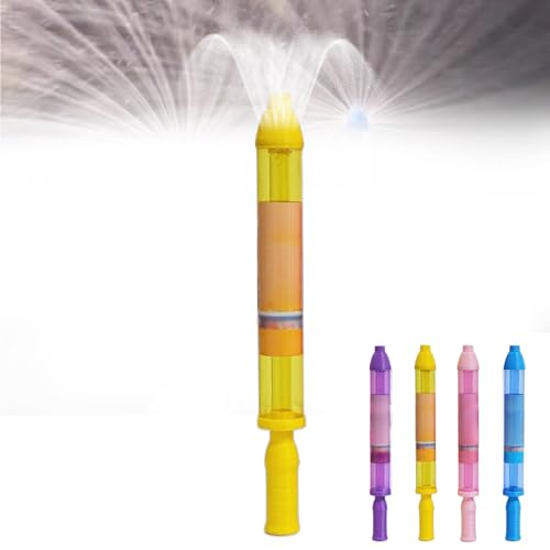 Wasserpistole Kinder, 2025 Neu Firework Style Water Spray Toy, Kreative Auszieh Wasserspritzpistole Feuerwerk Wasserspritzer Romantisches Wasserspielzeug für Outdoor Schwimmbad Strandparty (Gelb) von comepew