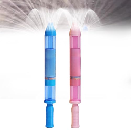 Wasserpistole Kinder, 2025 Neu Firework Style Water Spray Toy, Kreative Auszieh Wasserspritzpistole Feuerwerk Wasserspritzer Romantisches Wasserspielzeug für Outdoor Schwimmbad Strandparty (R+B) von comepew