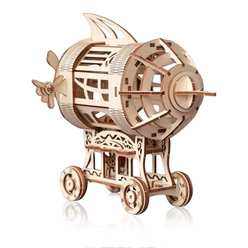 Comfoyar 3D Puzzle Luftschiff, Holzmodelle Bausätze Erwachsene, Modellbau Set Holz, Kreativer DIY Bastelset für Heimdekoration, Weihnachten Geburtstag Männer Frauen von comfoyar
