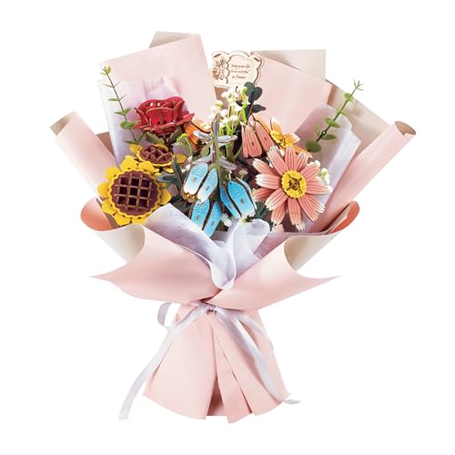 comfoyar 3D Puzzle Blumenstrauß, Holzmodelle Bausätze Erwachsene, Modellbau Set Holz, DIY Bastelset für Heimdekoration, Geburtstag Frauen, Rosa Sonnenblume Gänseblümchen comfoyar 3D Puzzle Blumenstrauß, Holzmodelle Bausätze Erwachsene, Modellbau Set Holz, DIY Bastelset für Heimdekoration, Geburtstag Frauen, Rosa Sonnenblume Gänseblümchen von comfoyar