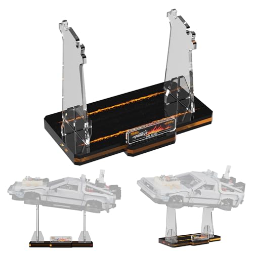 Acryl-Display-Ständer kompatibel mit Lego 10300 Die Zeitmaschine aus Zurück in die Zukunft Modell, klarer Custom Series Display Riser Stand(nur Display-Ständer, kein Modell enthalten) von cooldac