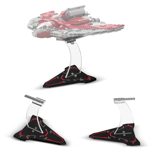 Acryl Display Ständer kompatibel mit Lego 75362 Star Wars Ahsoka Thanos T-6 Jedi Shuttle, Klarer Display-Ständer kompatibel mit Lego 75362 Bausatz(Nur Display-Ständer, Kein Modell Enthalten) von cooldac